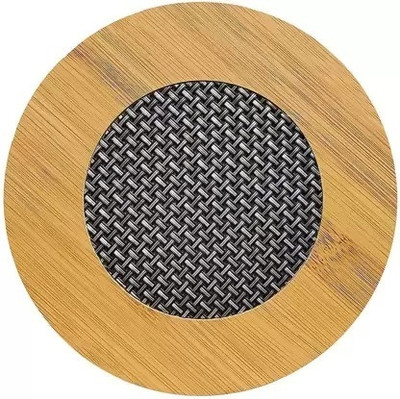 KiaraHome Round Wood Coaster Set(Pack of 3)