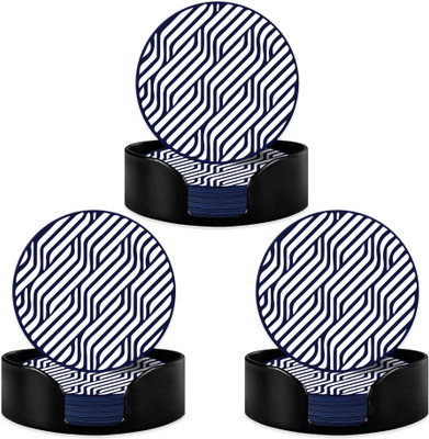 KUBER INDUSTRIES Round Rubber Coaster Set(Pack of 18)