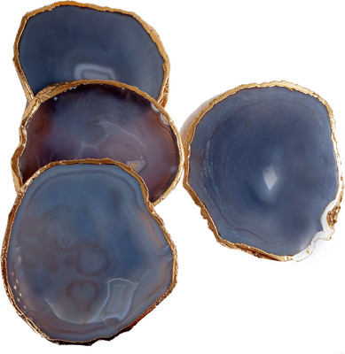 eshoppee Round Reversible Stone Coaster Set(Pack of 4)