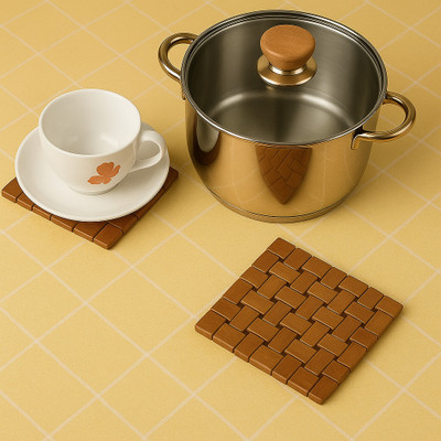 T4G Rectangle Reversible Bamboo Coaster Set(Pack of 2)