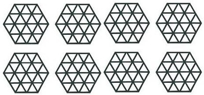KESHUENTERPRISE Triangle Reversible PVC Coaster(Pack of 8)