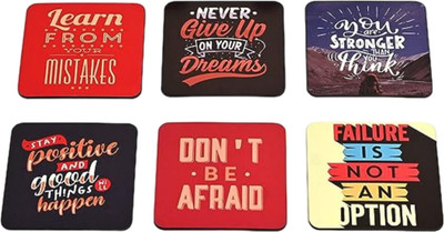 craftinky Square Marble Coaster Set(Pack of 6)