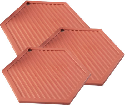 KOOSHLO Triangle Reversible PVC Coaster(Pack of 3)