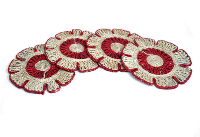 ArtKart Round Jute Coaster Set(Pack of 5)