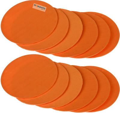 HOMESTIC Round Rubber Coaster Set(Pack of 12)