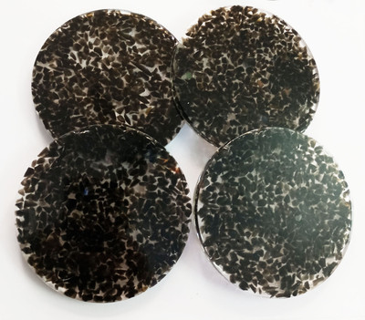 eshoppee Round Reversible Stone Coaster Set(Pack of 4)