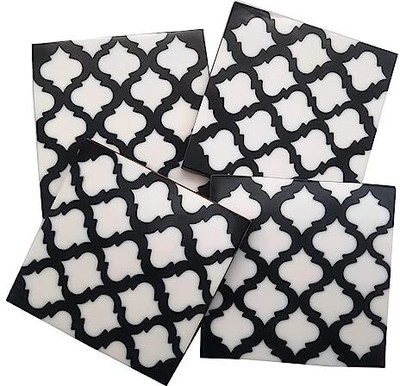 eshoppee Square Resin Coaster Set(Pack of 4)