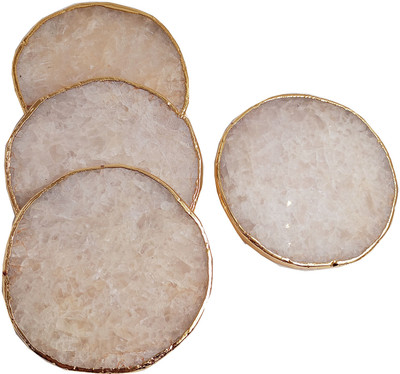 eshoppee Oval Reversible Stone Coaster Set(Pack of 4)