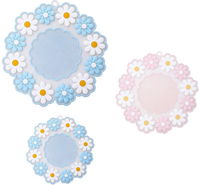 HASTHIP Round PVC Coaster Set(Pack of 3)