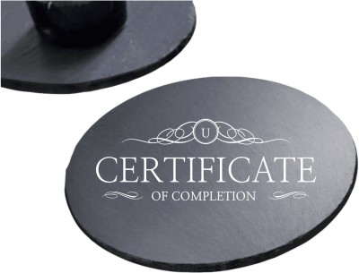 hippnation Round Reversible Marble Coaster Set(Pack of 4)