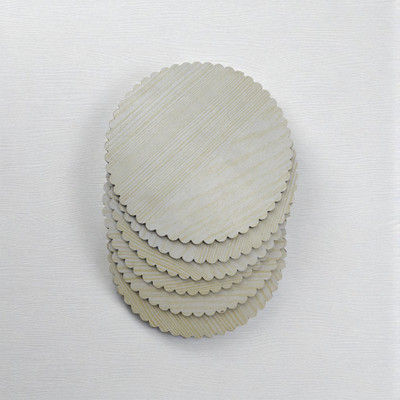Fiddlys Round Wood Coaster Set(Pack of 6)