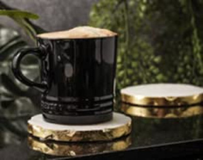 Patharwala Round Reversible Marble Coaster Set(Pack of 4)