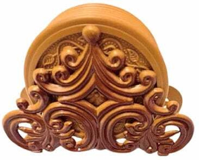 Super HK Round Reversible PVC Coaster Set(Pack of 6)
