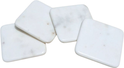KS HANDICRAFT Square Marble Coaster Set(Pack of 4)
