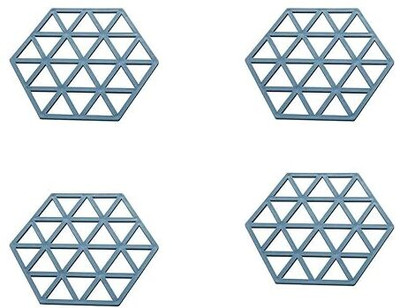 KESHUENTERPRISE Hexagon Reversible PVC Coaster(Pack of 4)