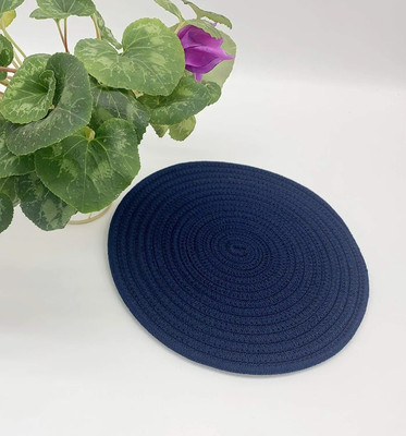 DKDECORATIVE Round Reversible Cotton Coaster Set(Pack of 12)
