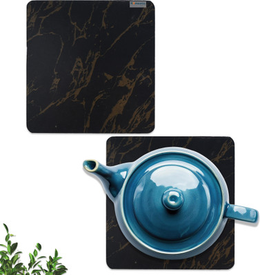 HOMESTIC Square Medium Density Fibreboard Coaster(Pack of 2)