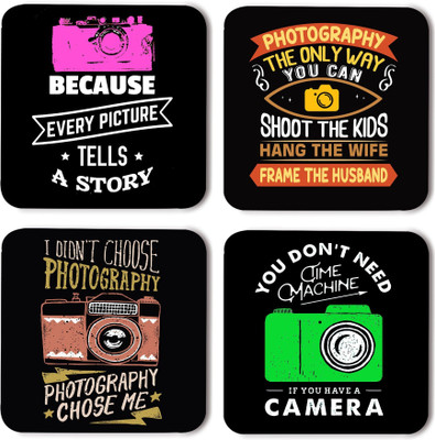 RADANYA Square Wood Coaster Set(Pack of 8)