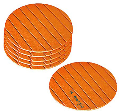 HOMESTIC Round Rubber Coaster Set(Pack of 6)