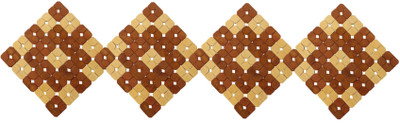 KUBER INDUSTRIES Square Bamboo Coaster Set(Pack of 4)