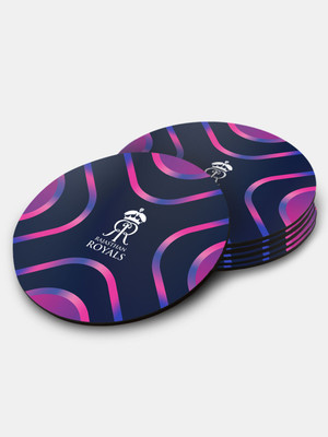 Macmerise Round Medium Density Fibreboard Coaster Set(Pack of 6)
