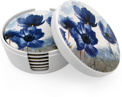 Superware Round Melamine Coaster Set(Pack of 6)