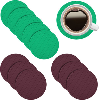 KUBER INDUSTRIES Square Reversible Rubber Coaster Set(Pack of 12)