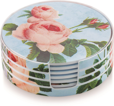 SUNLIFE Round PVC Coaster Set(Pack of 6)