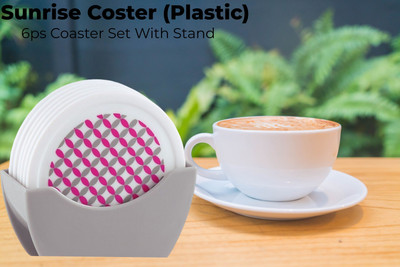 Sonal Round PVC Coaster Set(Pack of 6)