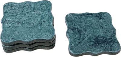 KS HANDICRAFT Square Marble Coaster Set(Pack of 4)