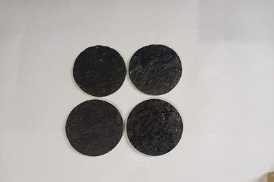 VIDHI ENTERPRISES Round Reversible Marble Coaster Set(Pack of 4)