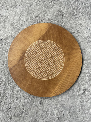 Updesh Round Bamboo Coaster(Pack of 4)