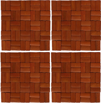 KUBER INDUSTRIES Square Bamboo Coaster Set(Pack of 4)
