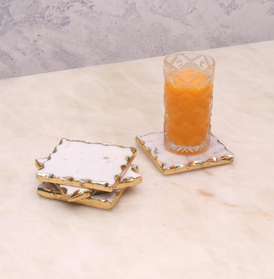 Decorage Square Marble Coaster Set(Pack of 4)