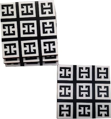 eshoppee Square Resin Coaster Set(Pack of 4)