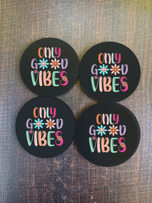 MAYANK CREATION Round Cork Coaster Set(Pack of 4)