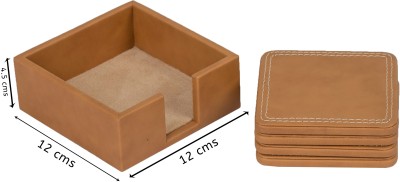 AAKAR Round PVC Coaster Set(Pack of 6)