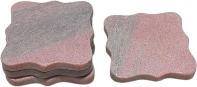 KS HANDICRAFT Square Reversible Marble Coaster Set(Pack of 4)