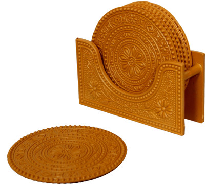 YUIOP Round Reversible ABS Coaster Set(Pack of 6)