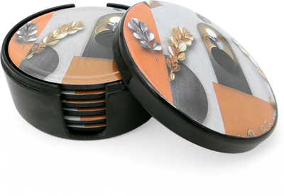 Superware Round Melamine Coaster Set(Pack of 6)