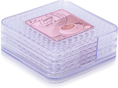 Sukhson India Square Polypropylene Coaster Set(Pack of 6)