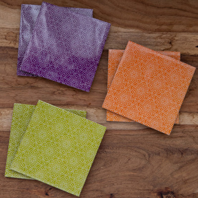 Octavius Square Reversible Wood Coaster Set(Pack of 6)