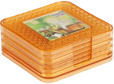 Sukhson India Square Polypropylene Coaster Set(Pack of 6)