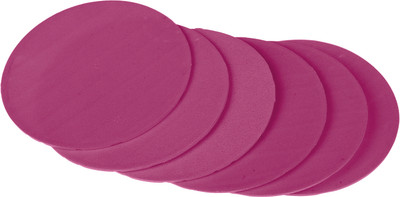 Heart Home Round Reversible Rubber Coaster Set(Pack of 6)