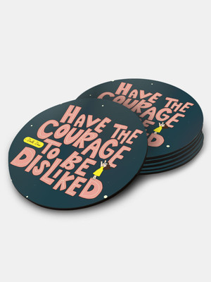 Macmerise Round Medium Density Fibreboard Coaster Set(Pack of 6)