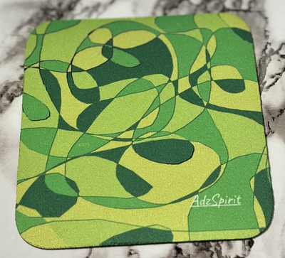 AdzSpirit Square Rubber Coaster Set(Pack of 4)