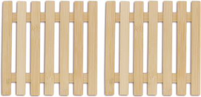 NFI essentials Square Reversible Wood Coaster(Pack of 2)