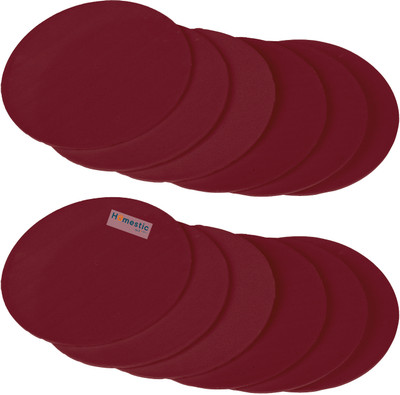 HOMESTIC Round Rubber Coaster Set(Pack of 12)