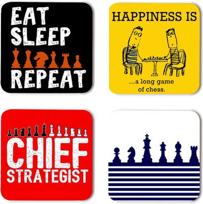 RADANYA Square Wood Coaster Set(Pack of 8)