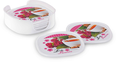 YUIOP Square ABS Coaster Set(Pack of 6)